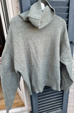 Maglione a collo alto verde taglia XL