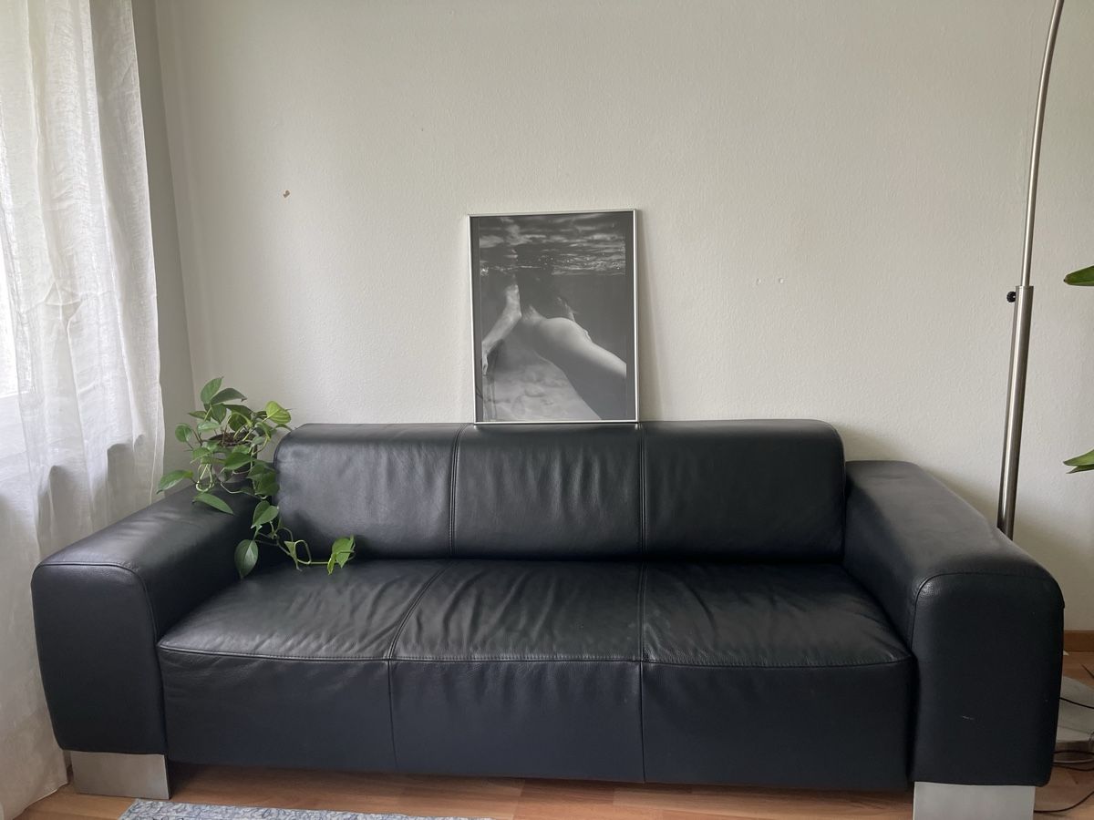 Divani: chic vintage real leather sofa – Usato da Bern venduto da lea_jz8h 4