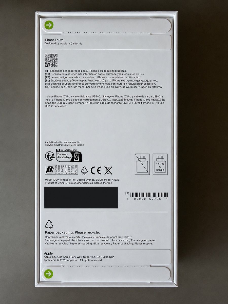 Apple Telefoni cellulari / Smartphones: iPhone 17 Pro 512go Orange Neuf scellé – Nuovo e nell'imballaggio originale da Crans-Montana venduto da thi_77wm 1