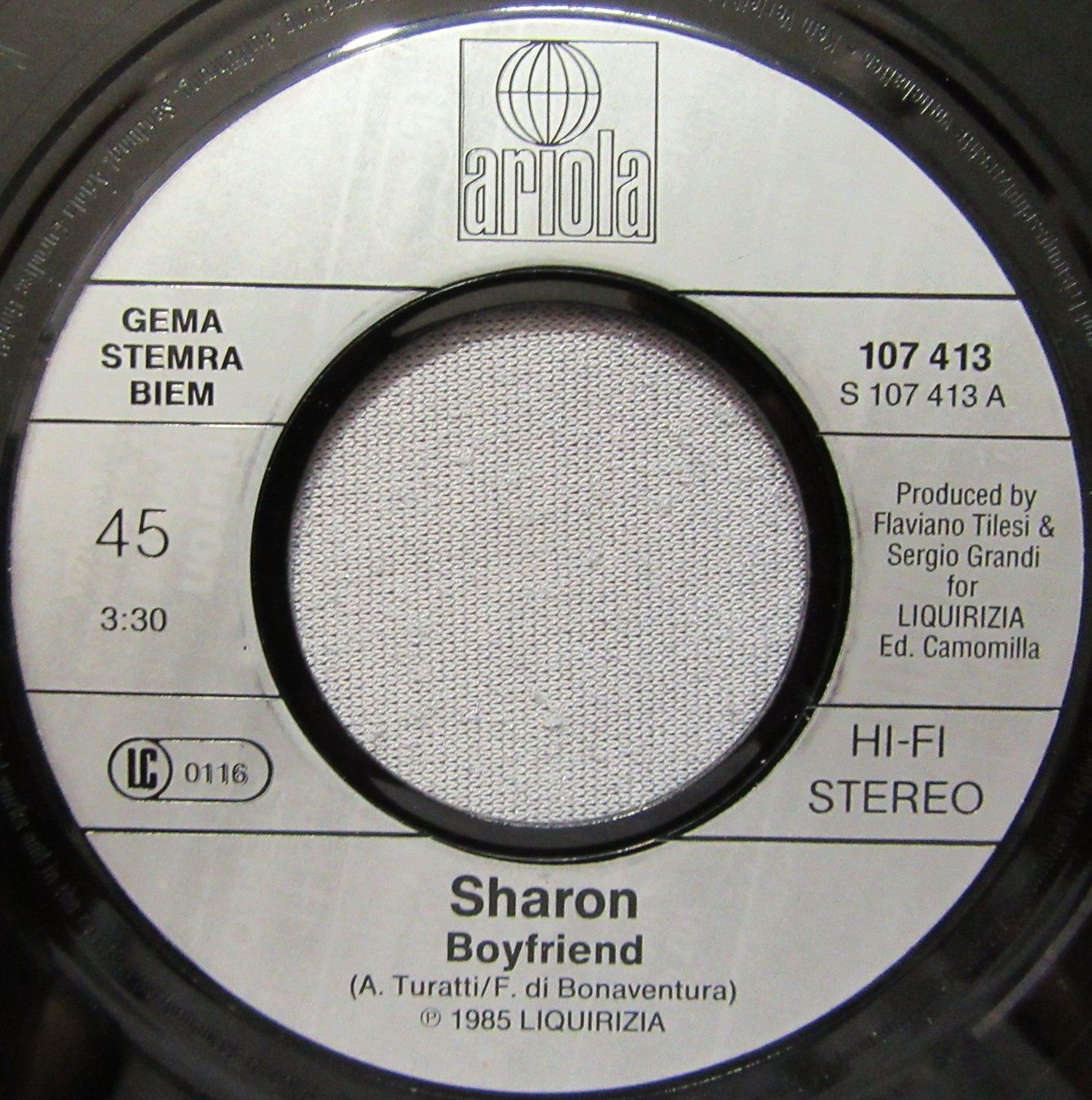 Dischi in vinile: Sharon - Boyfriend - Single 1985 – Usato da Auenstein venduto da Padabimbim 2