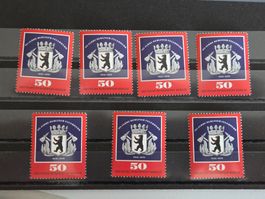 7 Briefmarken, 125 Jahre Berliner Feuerwehr, Berlin, 1976