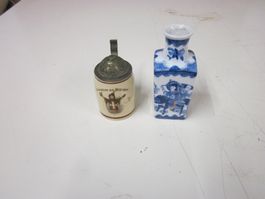 Antik Petit Vase Chinois et Chope Bière Munich
