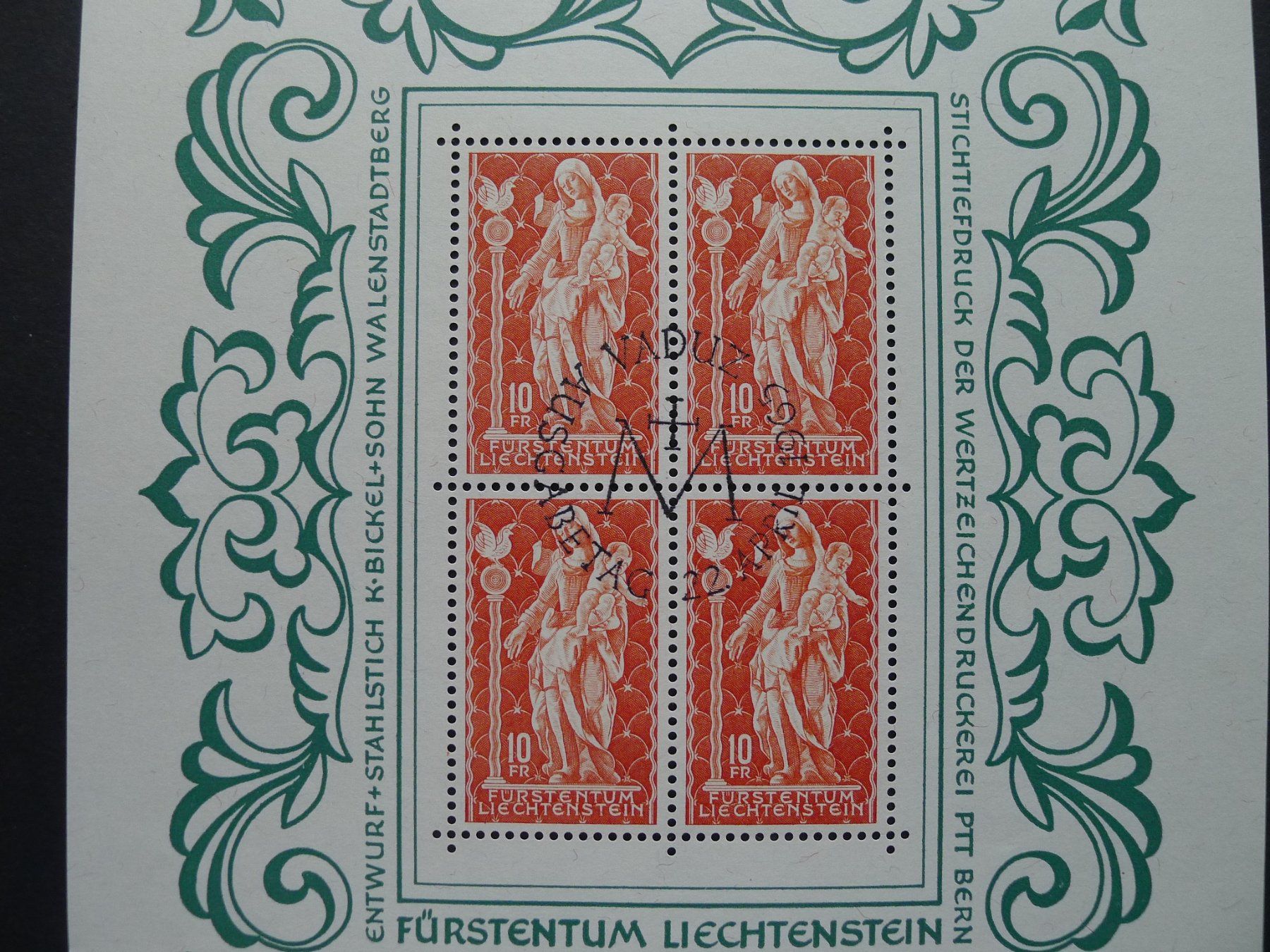 Tutti i francobolli: 1965 Nr. 384 im Bogen mit ET- Stempel – Usato da Dagmersellen venduto da wyss1982 1