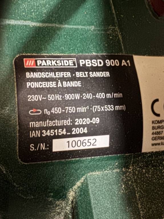 Parkside Schleifen & Polieren: Bandschleifer PBSD 900 A1 Parkside + 2 Sandpapiere – Gebraucht aus Sachseln von AbrahamOW 2