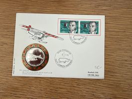 Numisbrief von Walter Mittelholzer 