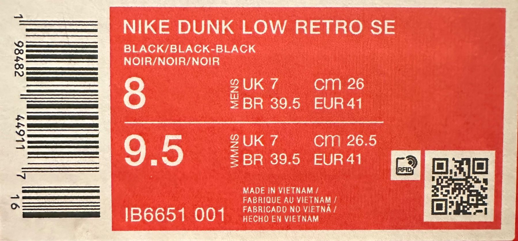Nike Scarpe da uomo: NIKE DUNK LOW RETRO SE Black – Nuovo (secondo la descrizione) da Davos Platz venduto da naplda 1