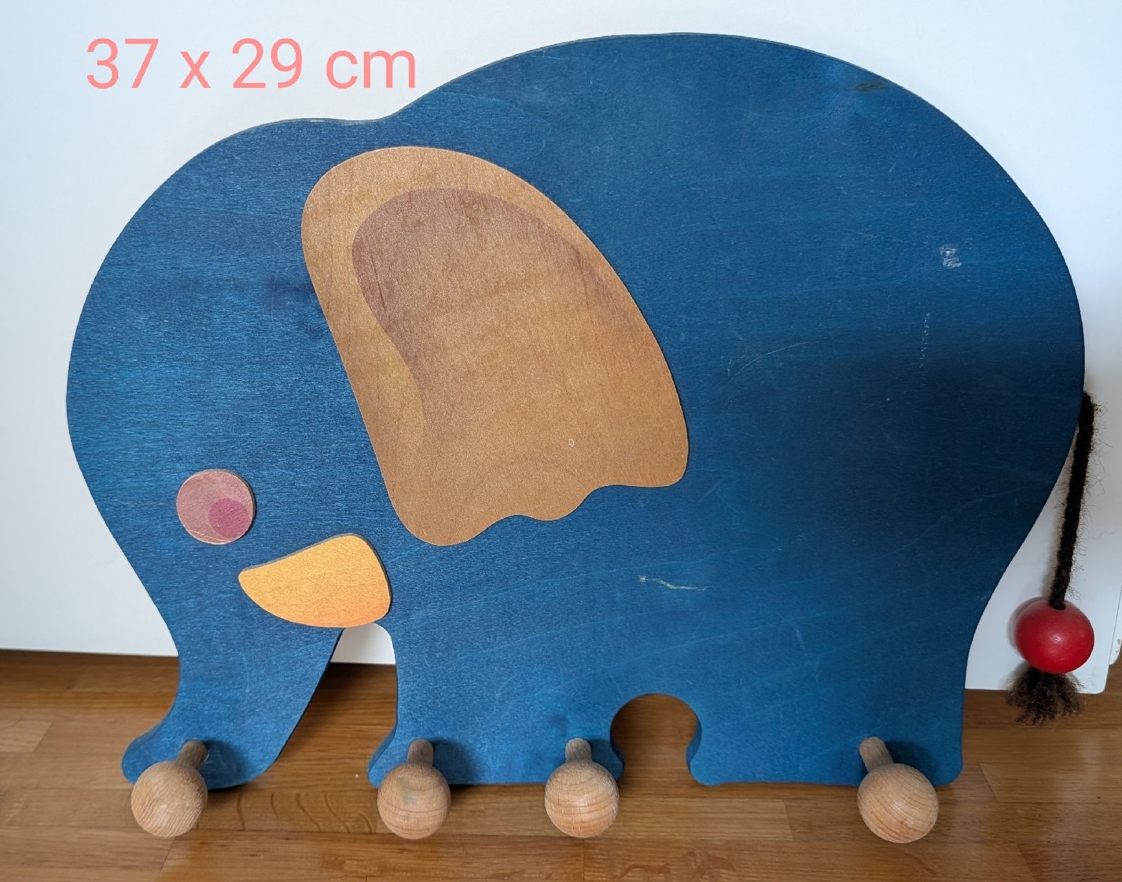 Garderobe: Kinder Garderobe Holz Elefant blau – Gebraucht aus Rothenburg von Sonne0310