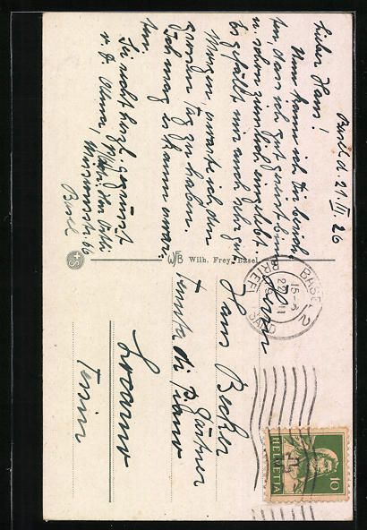 Cartoline postali: AK Basel, Spalentor, 1926 – Usato da Berlin venduto da bartko-reher 1