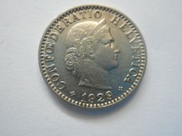 20 Rp. 1929 /  bei mehreren Steigerungen nur 1 x Porto