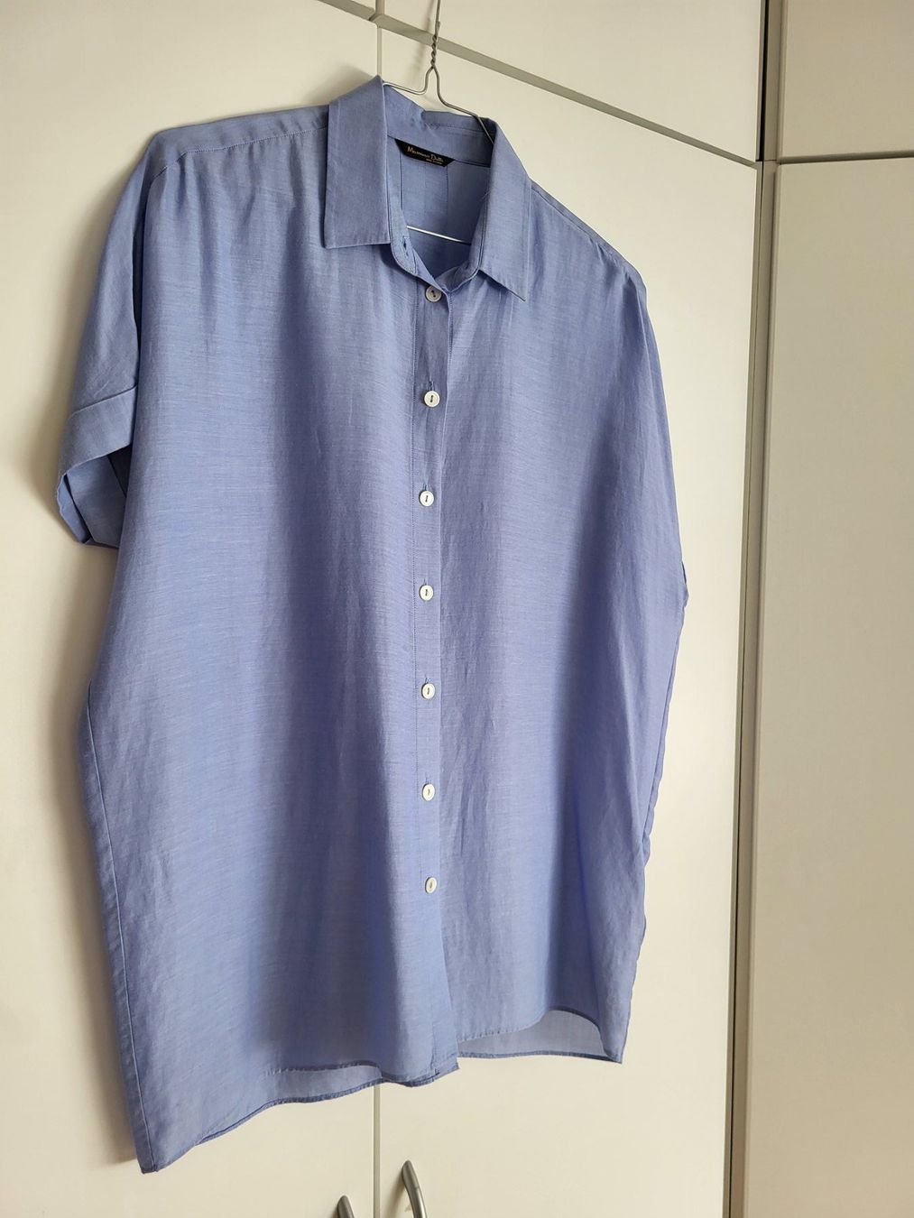 Massimo Dutti Chemisiers: Massimo Dutti Bluse Damen, Gr. S - blau, Baumwolle/Seide – D'occasion à Baar par clar6 6