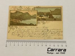 Postkarten Ticino Tessin 1897 Lugano Monte Bré + Tell SELTEN