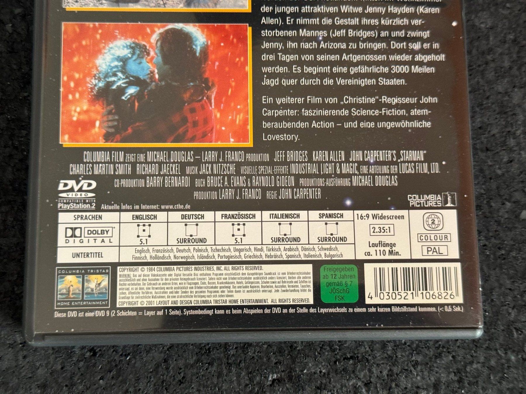 Tutti i DVDs: John Carpenter's STARMAN DVD EN/DE/FR/IT/SP – Usato da Fribourg venduto da tschjoly 3