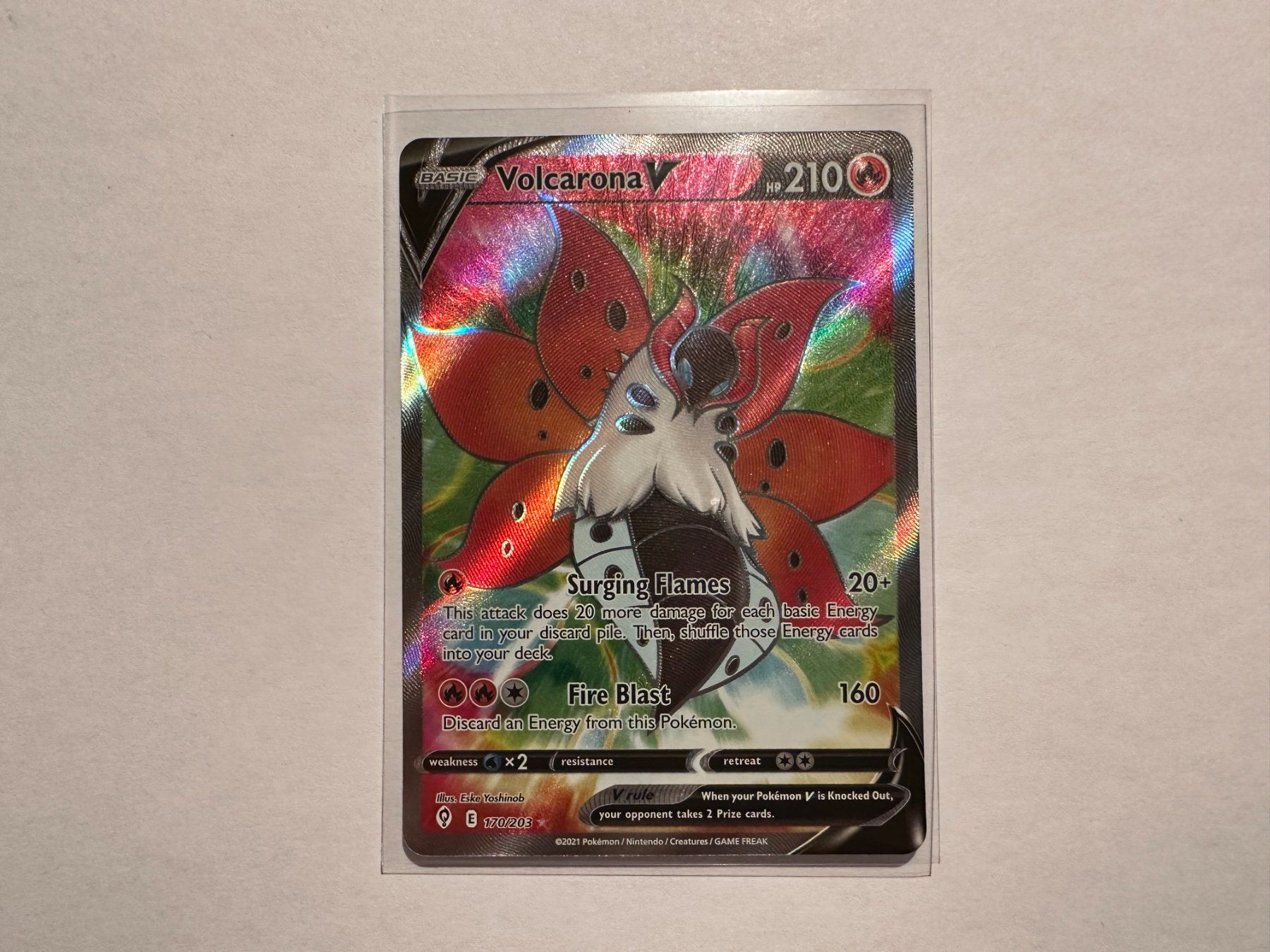 Pokémon Carte collezionabili: Volcarona V Fullart Evolving Skies EN – Nuovo (secondo la descrizione) da Hagendorn venduto da Pokecollectorch