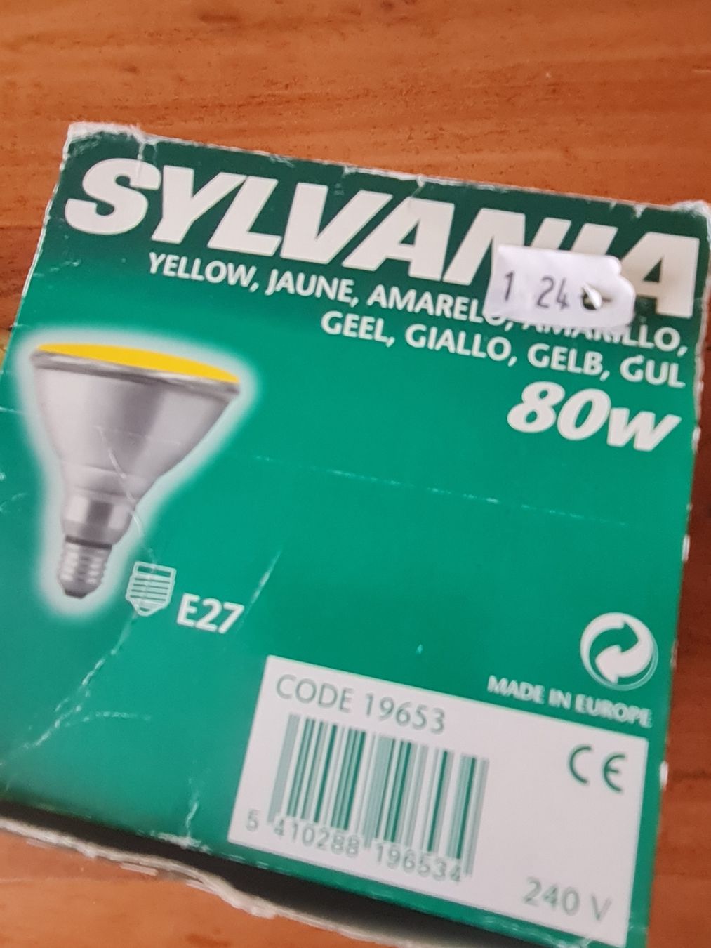 Lampade: Sylvania Glühbirne code 0019651, gross grün 80w – Usato da Otelfingen venduto da Amors 2