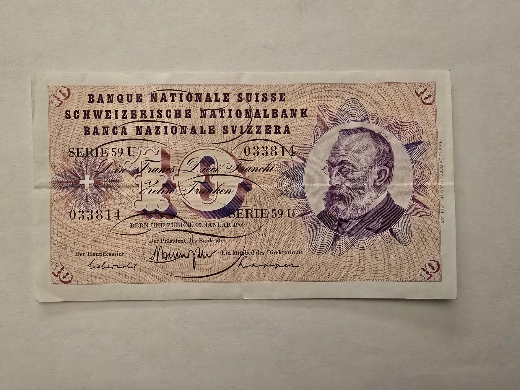 Banconote: Billets de 10 francs, Série 59 U – Usato da Neuenhof venduto da brasvarela