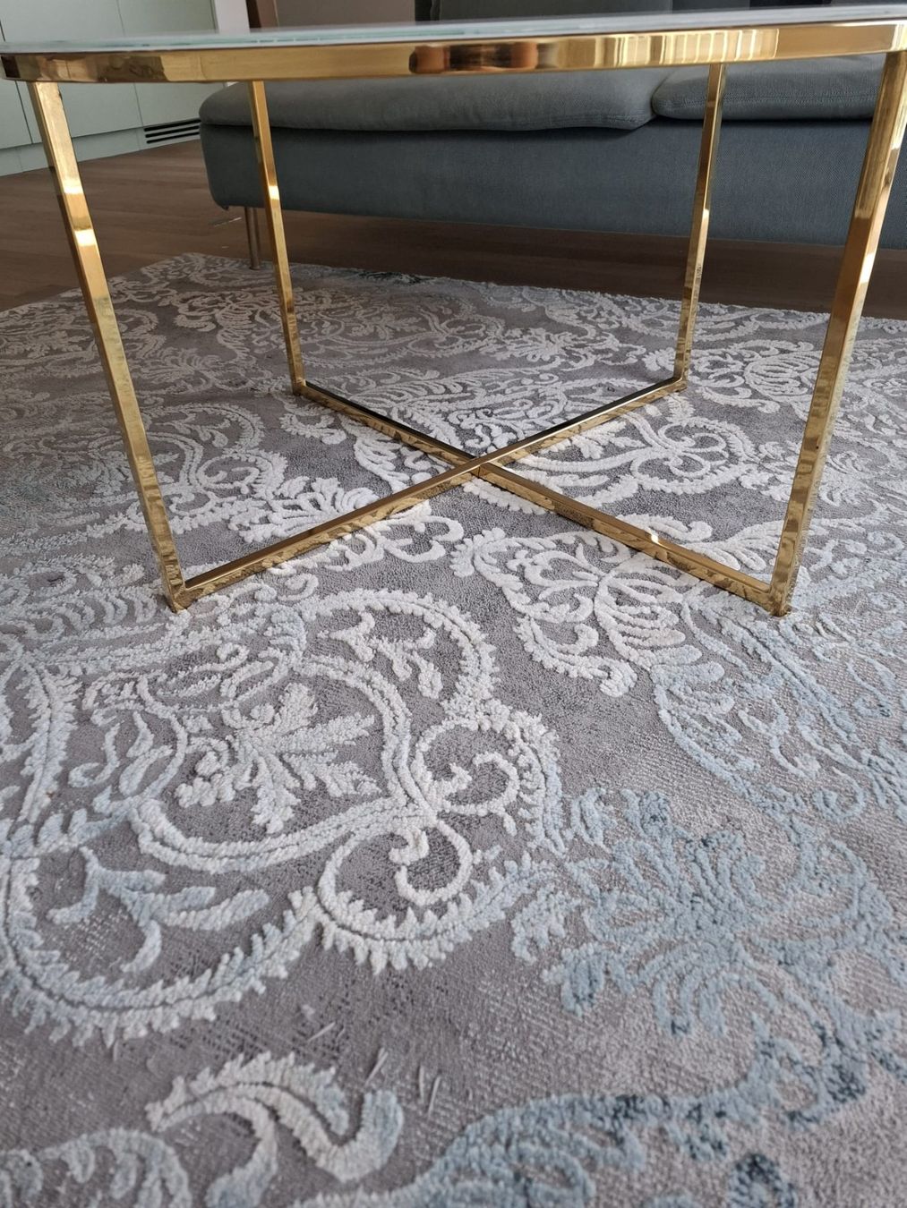 Tavoli: Moderner Couchtisch mit goldenem Gestell – Usato da Baden venduto da jan_wn85 4