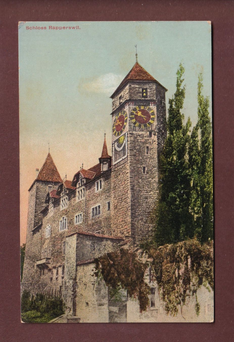 Cartoline postali: RAPPERSWIL - Schloss - 1909 – Usato da Pully venduto da nicecards-shop
