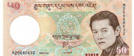 Bhutan 50 Ngultrum P-31 UNZ Serie M