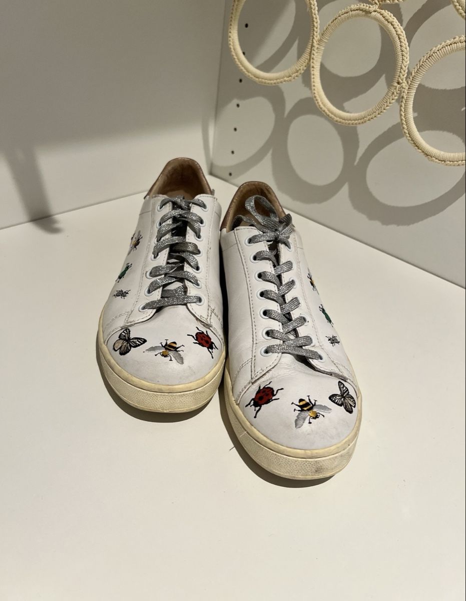 Damenschuhe: Stan Smith ähnliche Sneaker mit Insekten Muster – Gebraucht aus Neerach von lin_2k7j