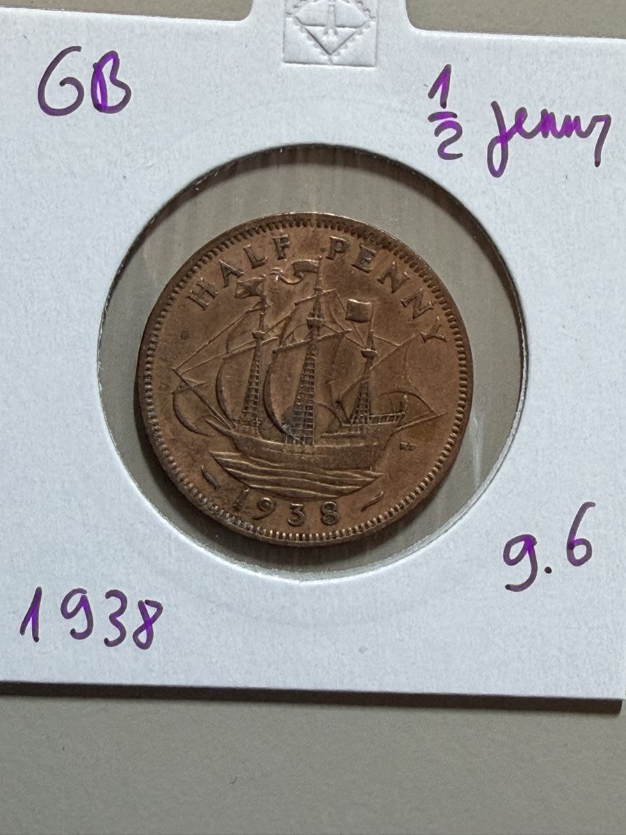 Toutes les monnaies: GB - 1/2 penny - 1938 – D'occasion à Payerne par Mike1682