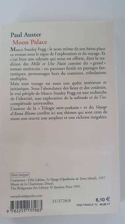 Libri: Moon palace de Paul Auster – Usato da Prêles venduto da Syga 1
