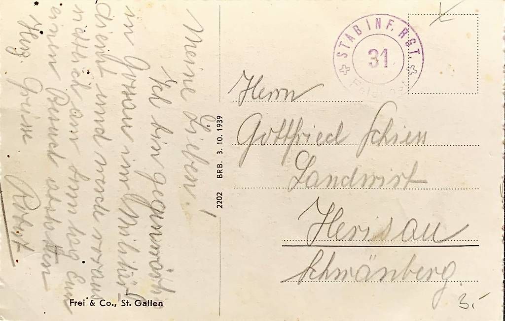 Cartes postales: Gossau mit Säntis (Postkarte) – D'occasion à Wil SG par phi_xst5 1
