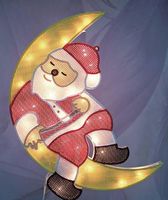 LED Dekoration-2D Mond mit Nikolaus, IP 20 für Indoor
