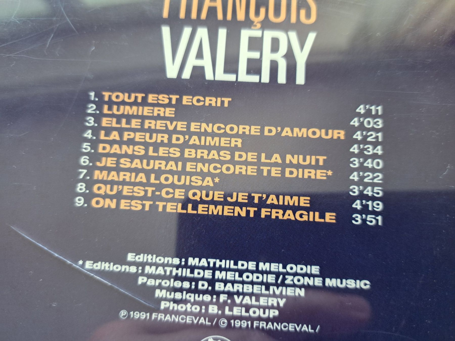 CD: Cd François Valéry - Tout est écrit – Usato da Pully venduto da bro_n52j 2