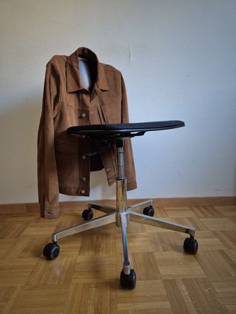 Veste en cuir suédé Maison Kitsuné marron taille M homme