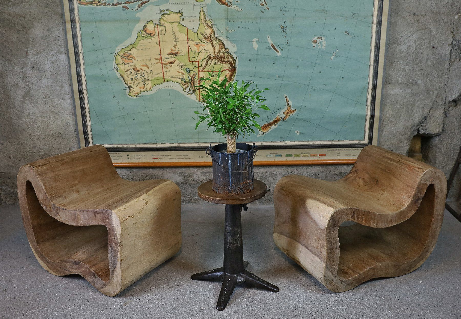 Sgabelli: Paar Indonesische "Loop Lounge Chairs" / Hocker – Usato da Birrwil venduto da brandschatz_birrwil 4