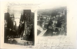 AK von Tiefenkasten GR. 1905  Solisbrücke und Tiefenkasten.