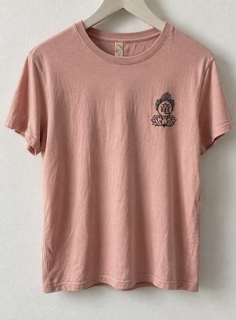 T-shirt rose avec motif dragon japonais au dos, taille S