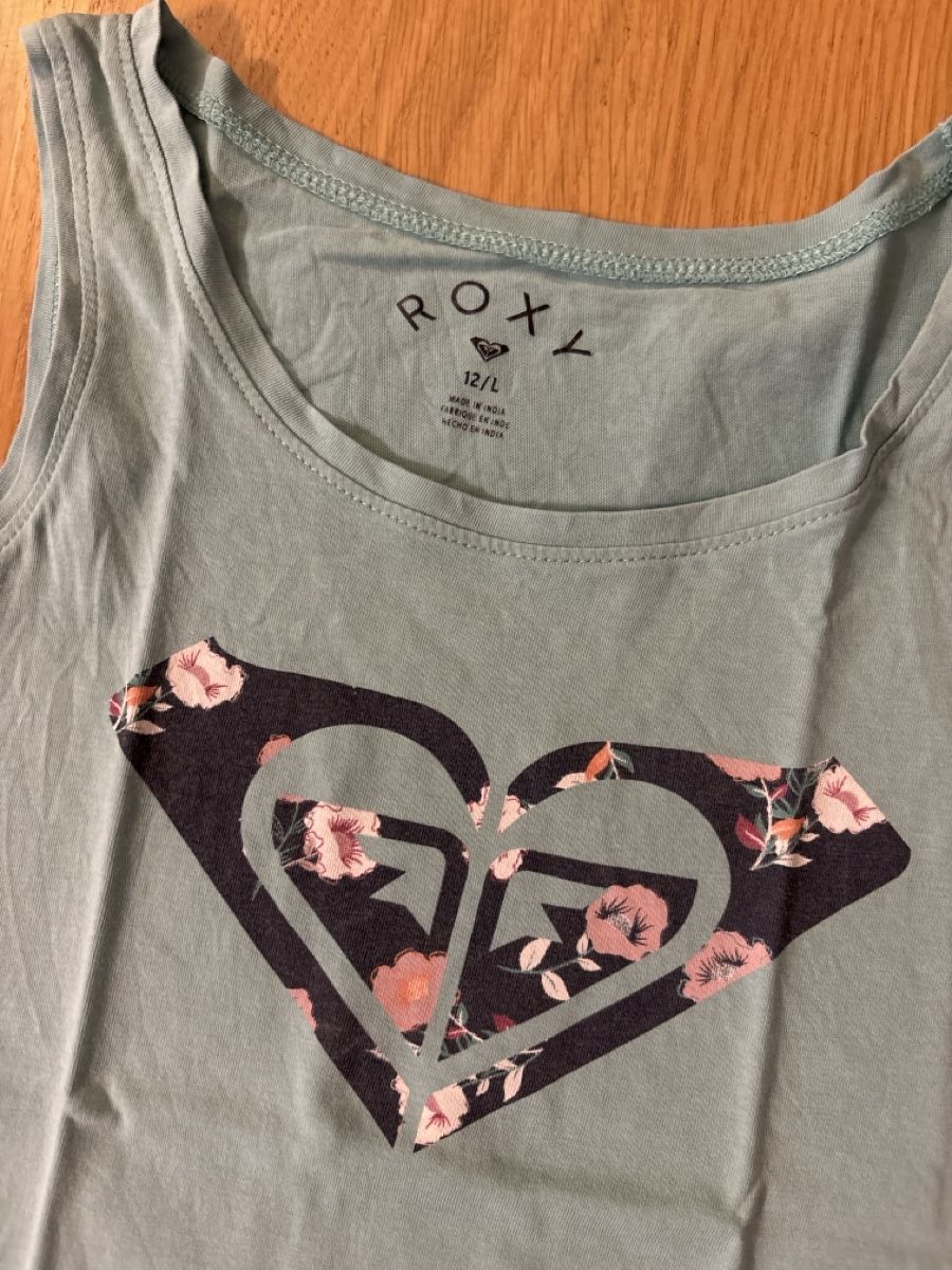 Roxy Camicette, T-shirt & Top: Roxy Tanktop blau mit Blumenmuster Grösse 12/L  – Usato da Rünenberg venduto da ZwergLi100 1