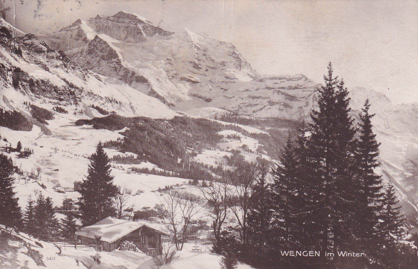 Ansichtskarten: Wengen im Winter – Defekt aus Cormoret von Pascalll2001