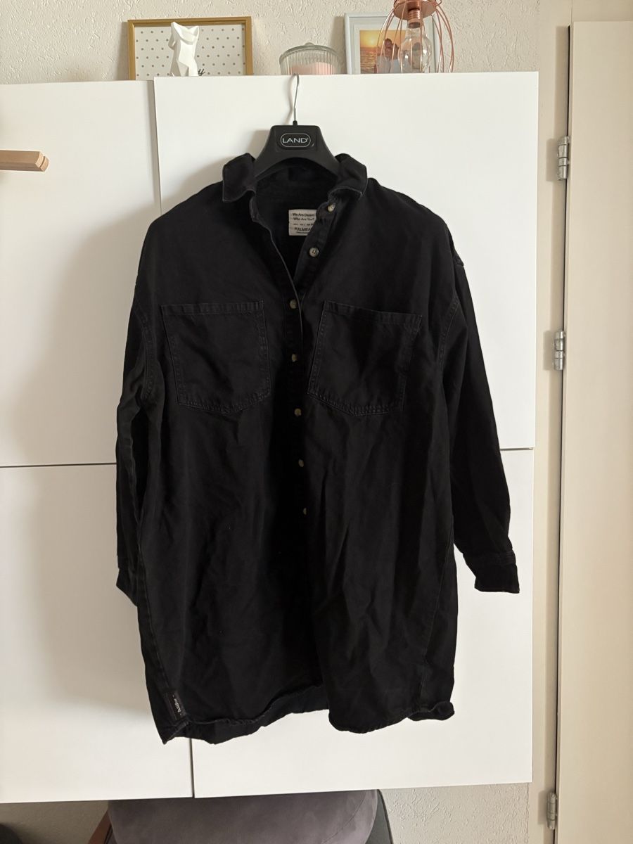 Pull&Bear Camicie: Chemise longue noire taille pull&Bear – Usato da Pully venduto da kaba07