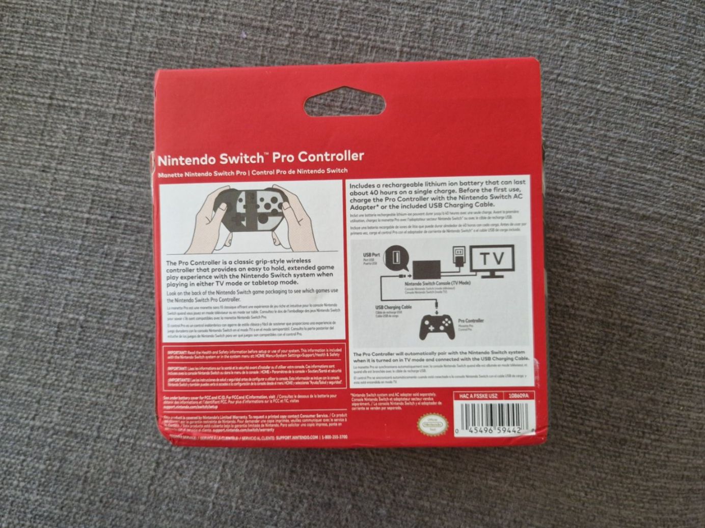 Nintendo Controller: Original NINTENDO Switch Pro Controller (fabrikneu, OVP) – Neu und originalverpackt aus Uster von  3