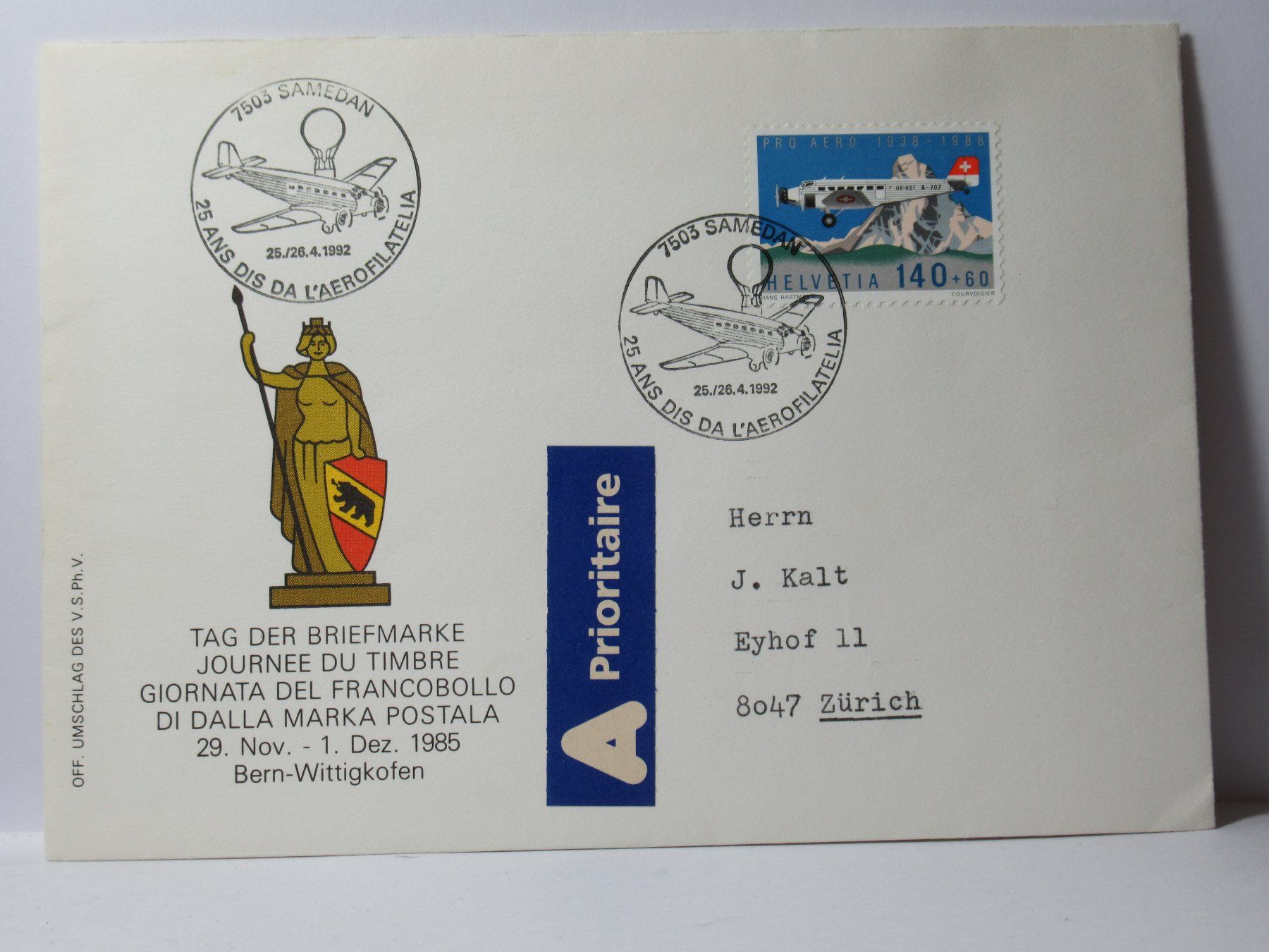 Tous les timbres: Brief , Bern - Wittigkofen 1985 – Neuf (Voir description) à Grenchen par Bluemchen1900