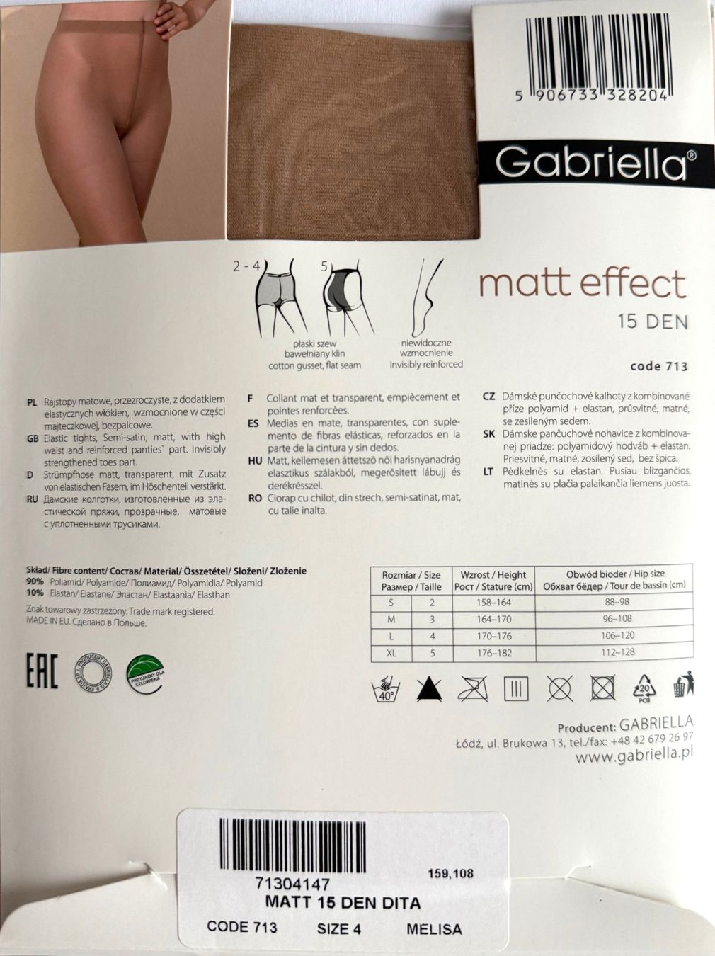 Calze & Collant: Strumpfhose Gabriella matt effect – Nuovo e nell'imballaggio originale da Menziken venduto da ABA60 1