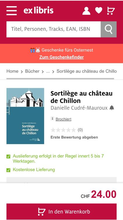 🇨🇭 Sortilège Au Château De Chillon Danielle Cudré Mauroux (Neu und
