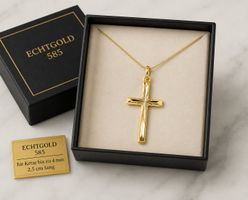 Kreuzanhänger 14karat Echtgold mit 14karat kette
