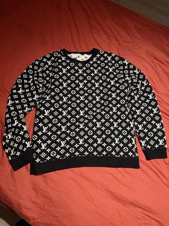 Louis Vuitton, Full Monogram Jacquard Crewneck"