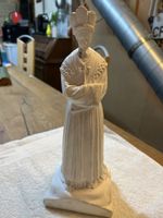 Weisse Heiligenfigur, ca. 33cm hoch, Rarität! (V)