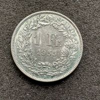 1 Franken Silber 1955 selten 1