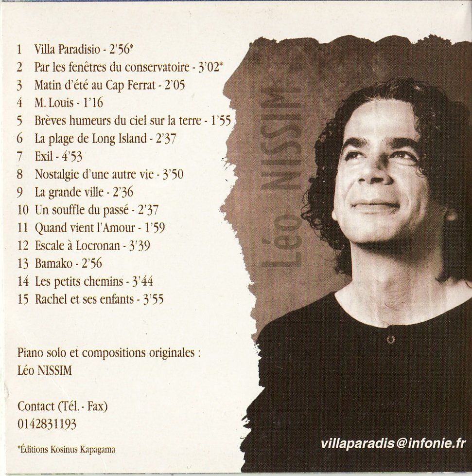 CD: Leo NISSIM : Villa Paradisio – Usato da Boussens venduto da catfood01 2