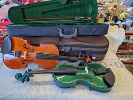 2 Akustische Geige Jnvanety Musikinstrumente mit Geigenkaste