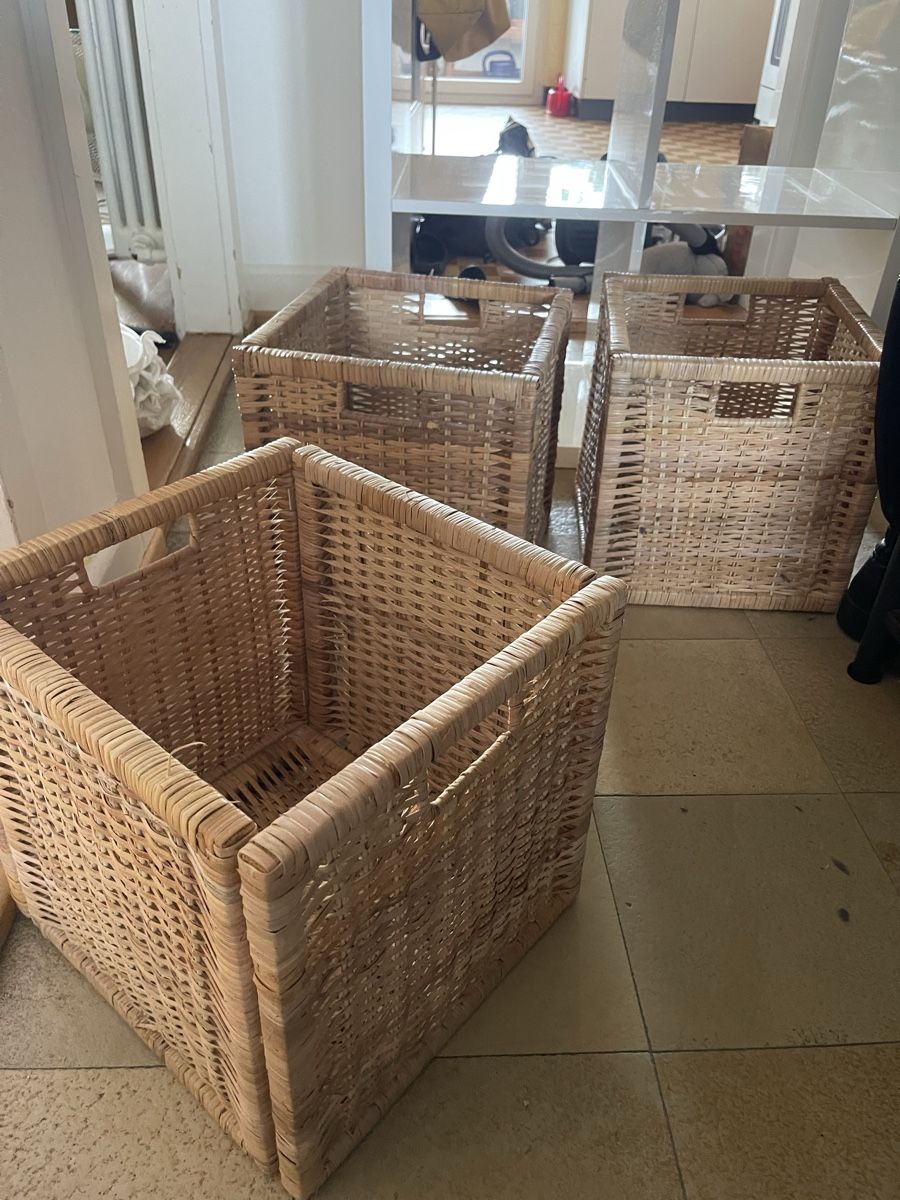 Ikea Scaffali: IKEA Calax Regal mit 3 Körben, beschichtetes weiss,gebraucht – Usato da Basel venduto da xensha 4