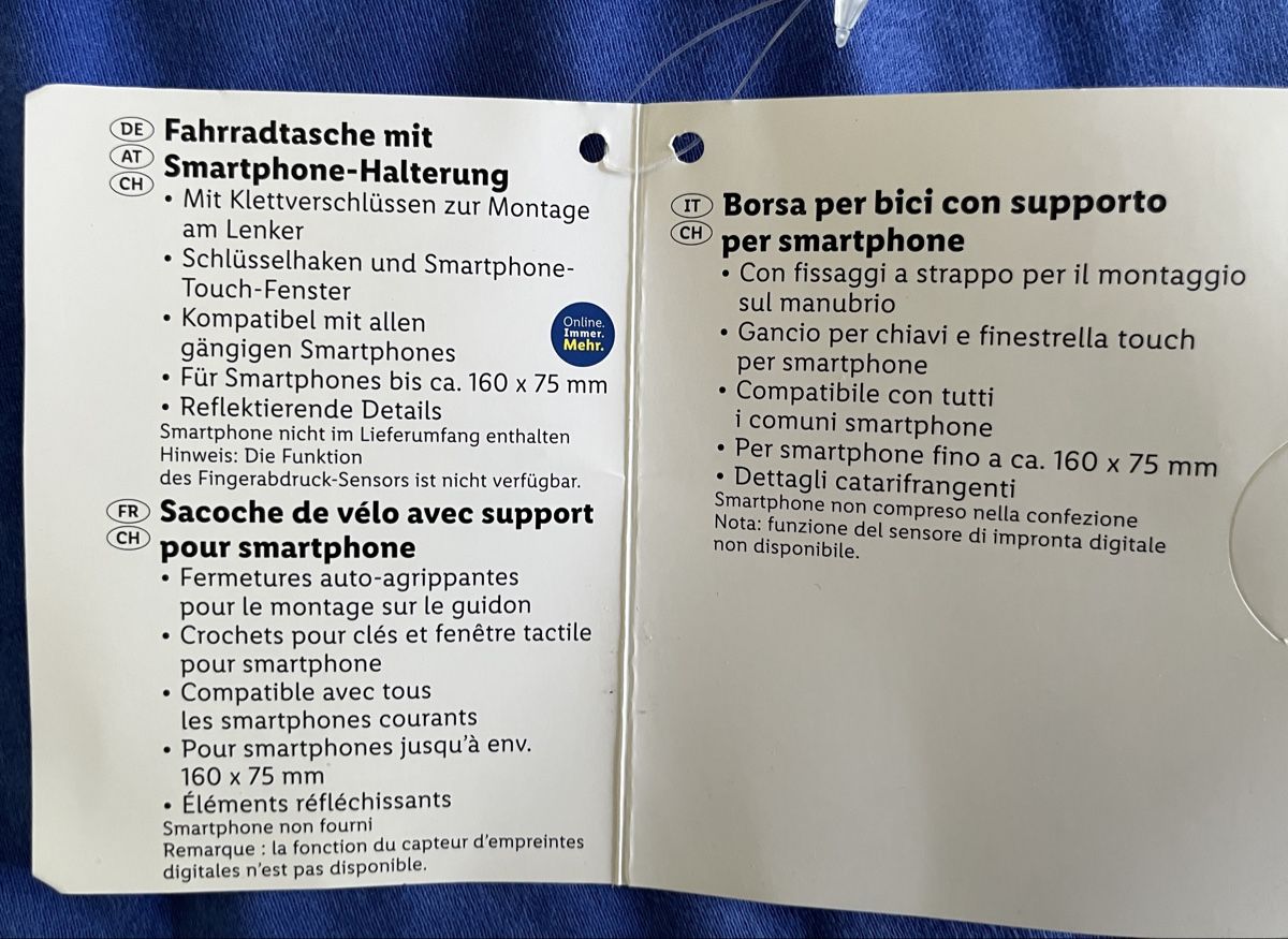 Taschen: Fahrradtasche mit Smartphonehalterung – Neu (gemäss Beschreibung) aus Thun von sabineforster 3