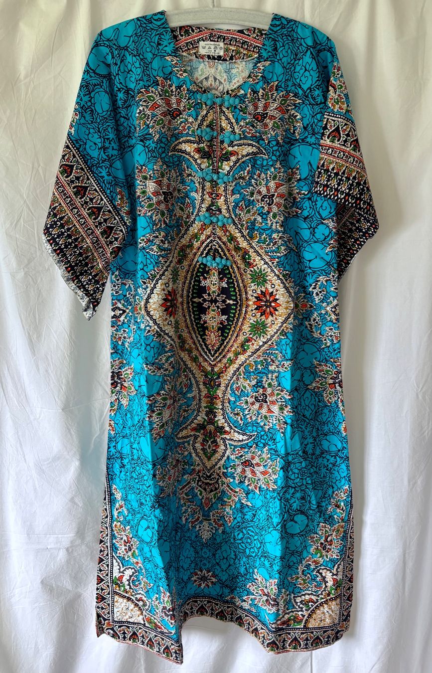 Vestiti: Türkisfarbenes Tunikakleid im Boho- Stil – Usato da Oberrieden venduto da pet_n2c2