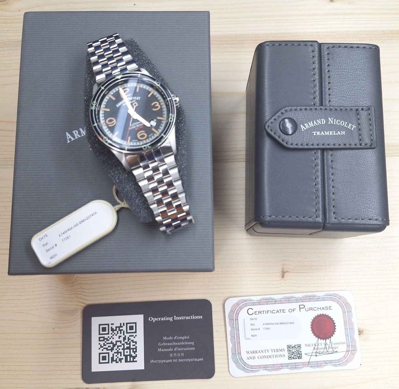 Armand Nicolet Orologi: Armand Nicolet Automatic, FullSet, Neu und ungetragen – Nuovo e nell'imballaggio originale da Basel venduto da ChaDav 7
