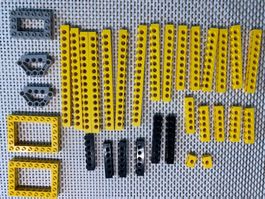 Lego Technik 8275 eckige Lochbalken gelb schwarz grau
